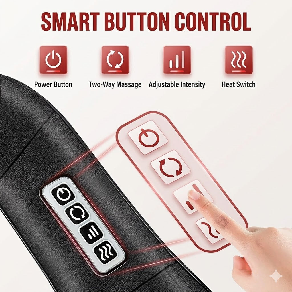 Virelax™ Heated Deep-Kneading Neck & Shoulder Massager