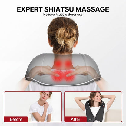 Virelax™ Heated Deep-Kneading Neck & Shoulder Massager