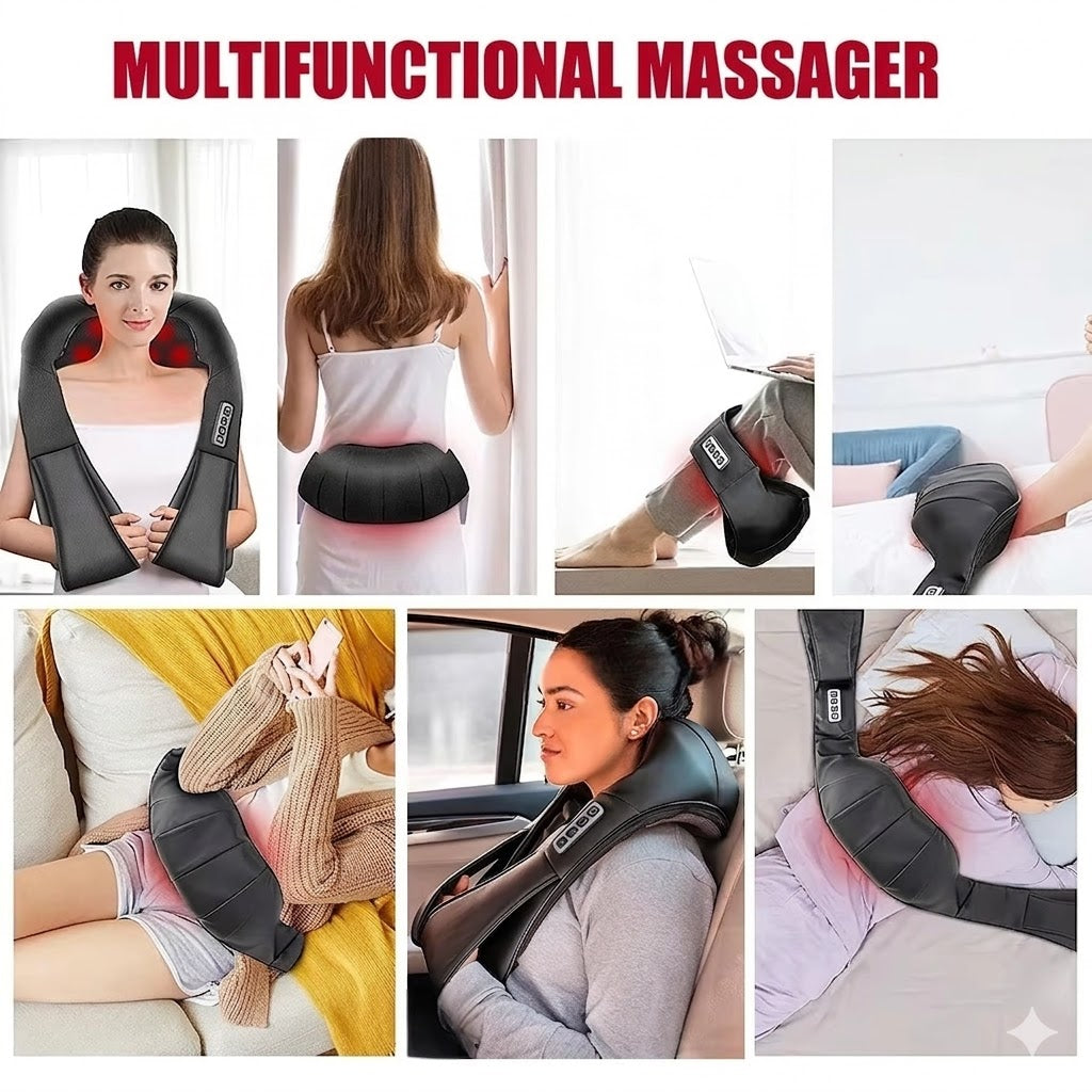Virelax™ Heated Deep-Kneading Neck & Shoulder Massager