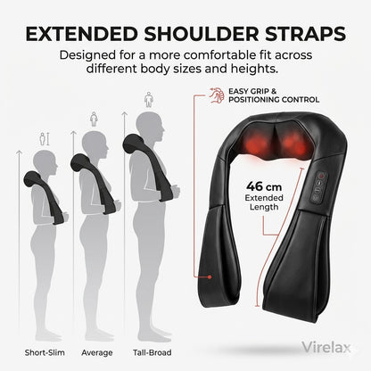 Virelax™ Heated Deep-Kneading Neck & Shoulder Massager