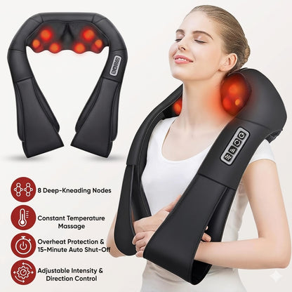 Virelax™ Heated Deep-Kneading Neck & Shoulder Massager